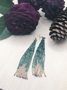 Peacock Champagne Dipped Fringe