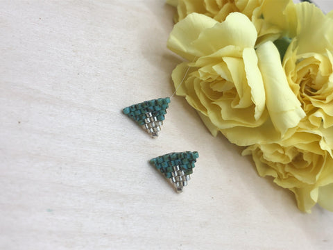 Turquoise Picasso Triangle Studs