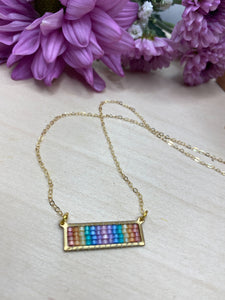 Rainbow Framed Necklace